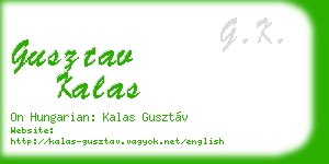 gusztav kalas business card